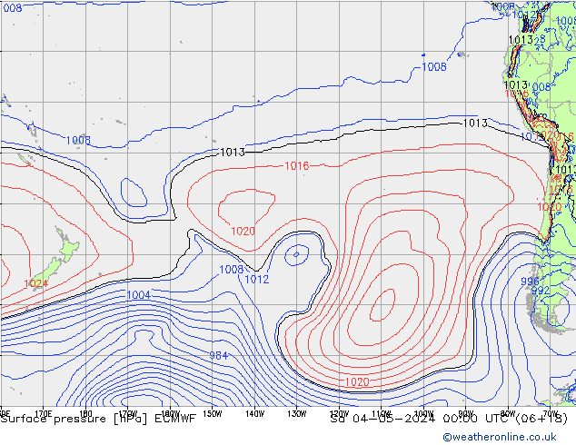 pression de l'air ECMWF sam 04.05.2024 00 UTC