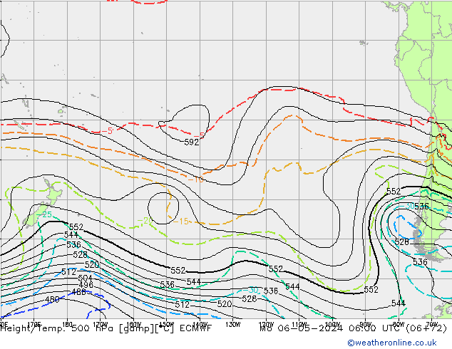 Géop./Temp. 500 hPa ECMWF lun 06.05.2024 06 UTC