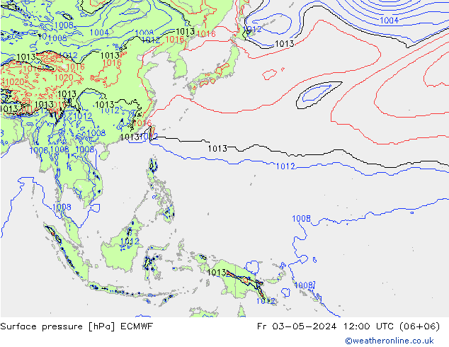 ciśnienie ECMWF pt. 03.05.2024 12 UTC