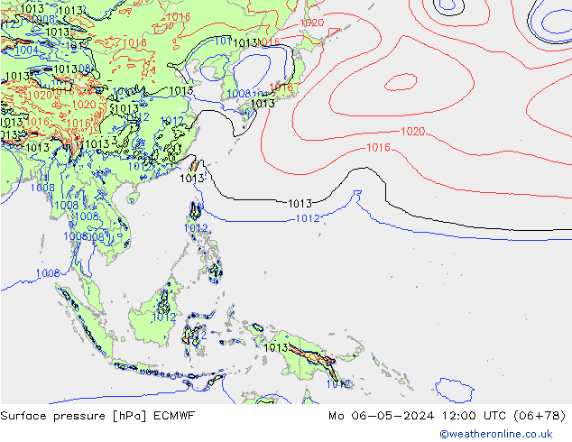 Yer basıncı ECMWF Pzt 06.05.2024 12 UTC