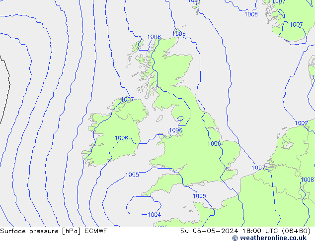 приземное давление ECMWF Вс 05.05.2024 18 UTC