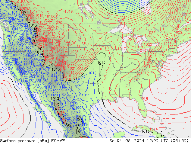 Yer basıncı ECMWF Cts 04.05.2024 12 UTC