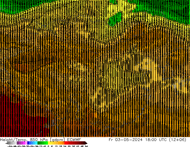 Height/Temp. 850 hPa ECMWF 星期五 03.05.2024 18 UTC