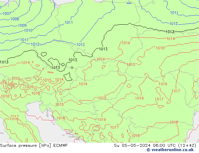 приземное давление ECMWF Вс 05.05.2024 06 UTC