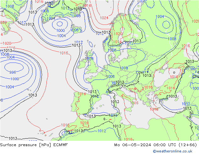 Yer basıncı ECMWF Pzt 06.05.2024 06 UTC