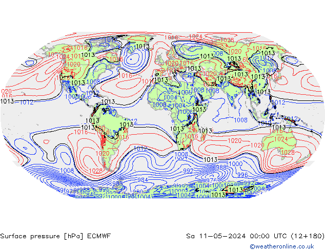 pression de l'air ECMWF sam 11.05.2024 00 UTC