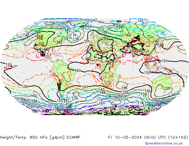 Height/Temp. 850 hPa ECMWF pt. 10.05.2024 06 UTC