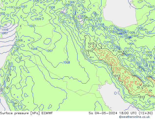 приземное давление ECMWF сб 04.05.2024 18 UTC