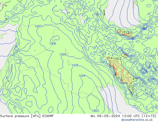 Surface pressure ECMWF Mo 06.05.2024 12 UTC