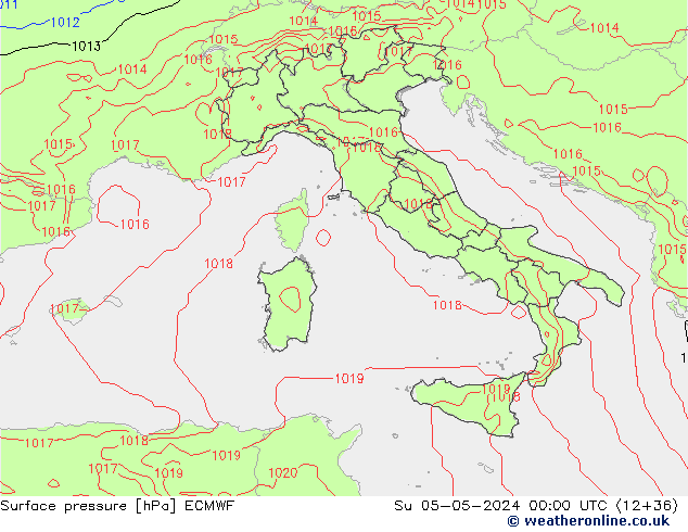 ciśnienie ECMWF nie. 05.05.2024 00 UTC