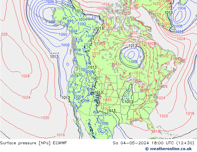 pressão do solo ECMWF Sáb 04.05.2024 18 UTC