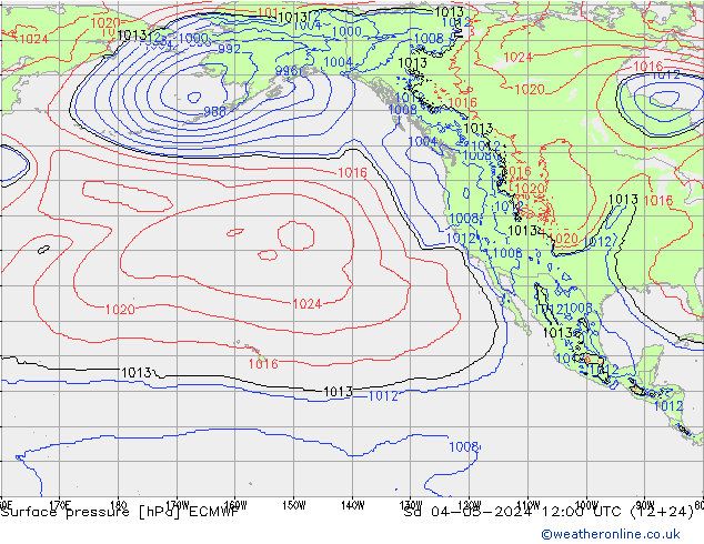 ciśnienie ECMWF so. 04.05.2024 12 UTC