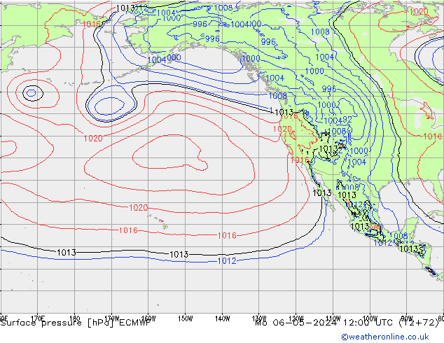 Luchtdruk (Grond) ECMWF ma 06.05.2024 12 UTC