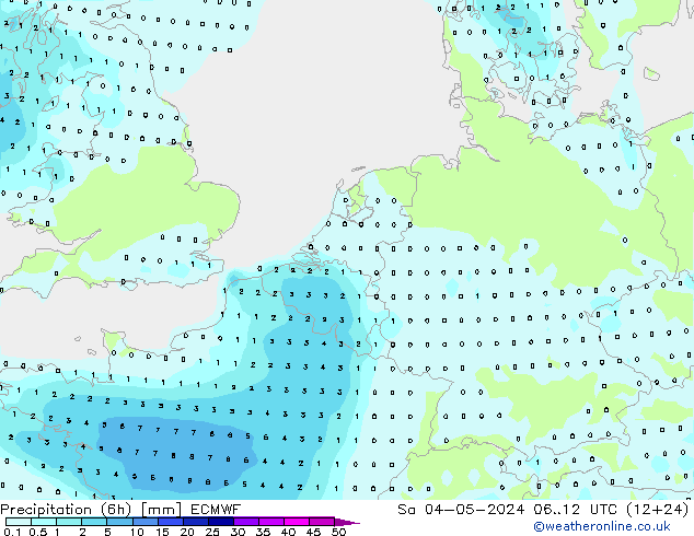 Nied. akkumuliert (6Std) ECMWF Sa 04.05.2024 12 UTC