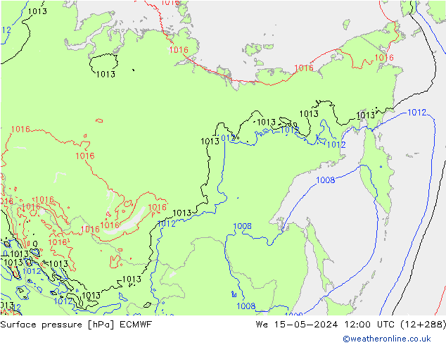 Yer basıncı ECMWF Çar 15.05.2024 12 UTC