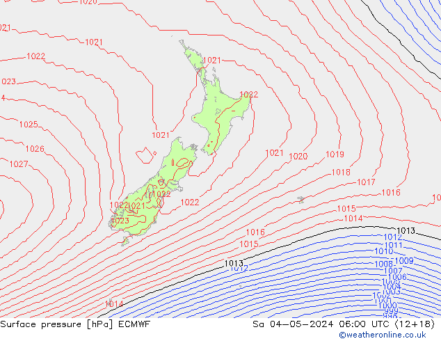 Surface pressure ECMWF Sa 04.05.2024 06 UTC