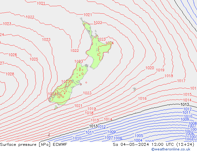 Yer basıncı ECMWF Cts 04.05.2024 12 UTC