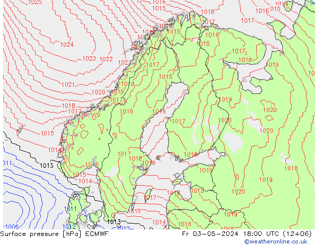 Bodendruck ECMWF Fr 03.05.2024 18 UTC