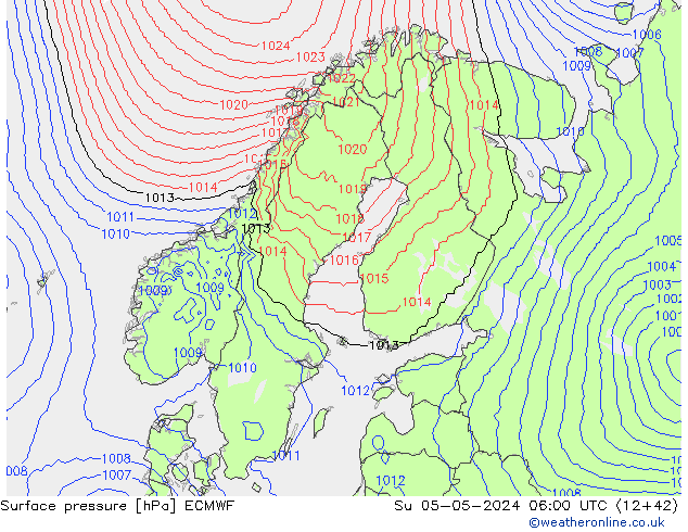 ciśnienie ECMWF nie. 05.05.2024 06 UTC