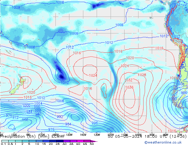 Yağış (6h) ECMWF Paz 05.05.2024 00 UTC