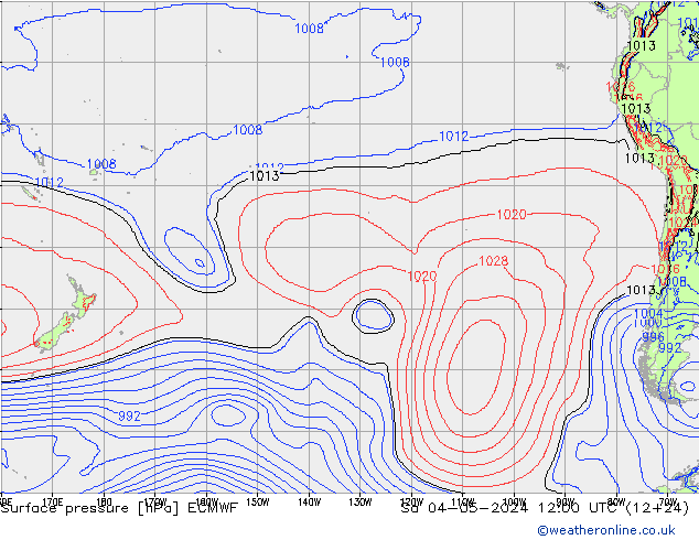 Bodendruck ECMWF Sa 04.05.2024 12 UTC