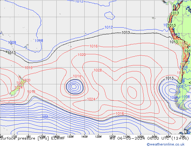 Luchtdruk (Grond) ECMWF ma 06.05.2024 06 UTC