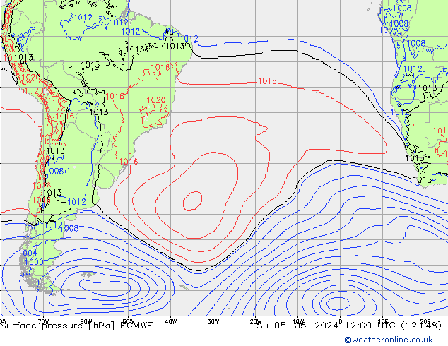 pression de l'air ECMWF dim 05.05.2024 12 UTC