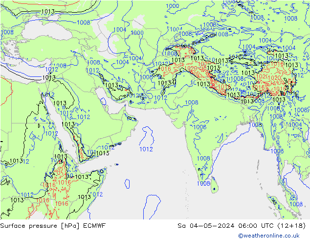 Yer basıncı ECMWF Cts 04.05.2024 06 UTC