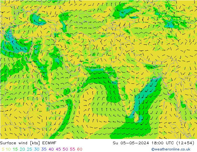 Vento 10 m ECMWF dom 05.05.2024 18 UTC