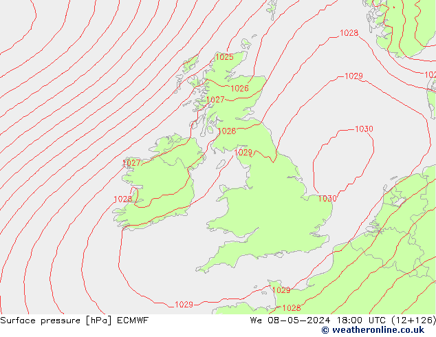 приземное давление ECMWF ср 08.05.2024 18 UTC