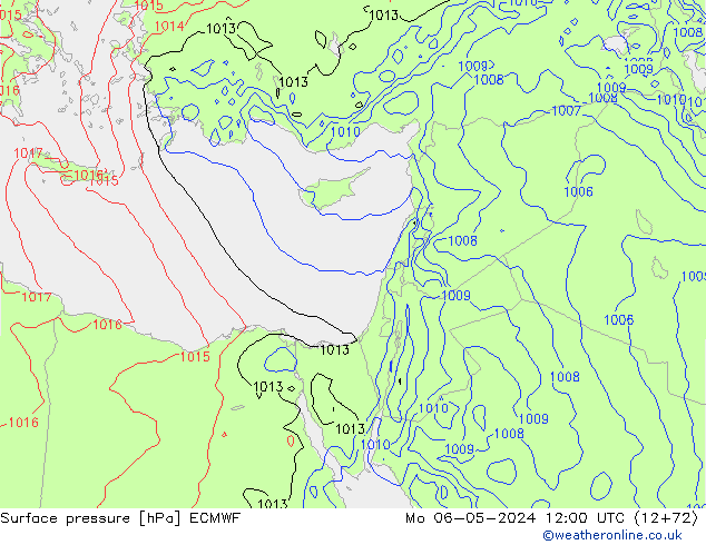 Bodendruck ECMWF Mo 06.05.2024 12 UTC