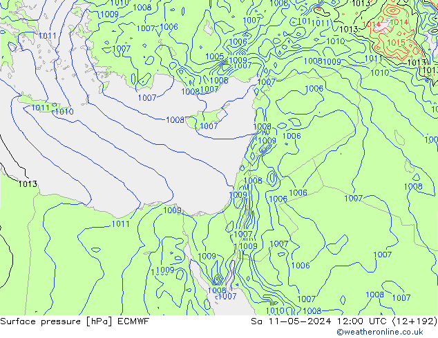 Luchtdruk (Grond) ECMWF za 11.05.2024 12 UTC