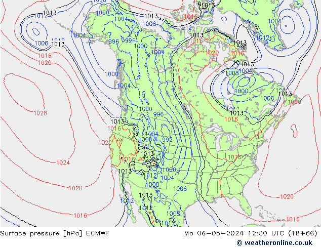 Surface pressure ECMWF Mo 06.05.2024 12 UTC