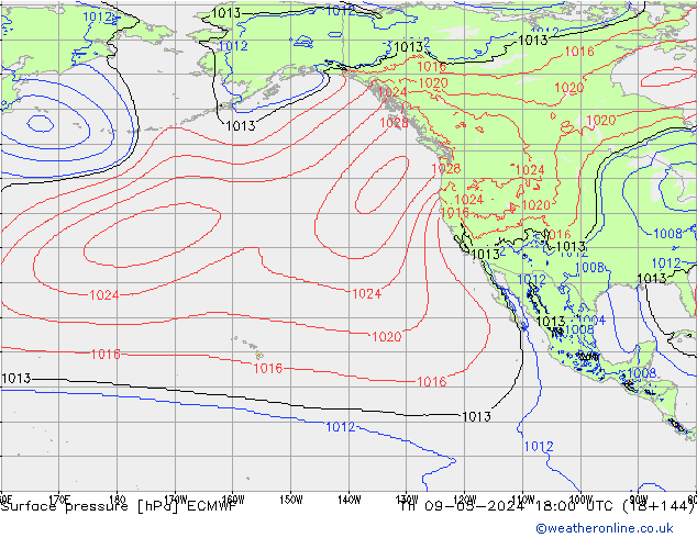 Yer basıncı ECMWF Per 09.05.2024 18 UTC