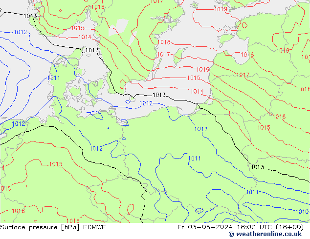 pression de l'air ECMWF ven 03.05.2024 18 UTC