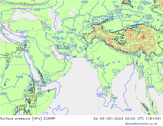 Bodendruck ECMWF Sa 04.05.2024 00 UTC