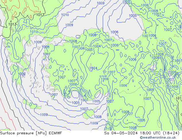 pression de l'air ECMWF sam 04.05.2024 18 UTC