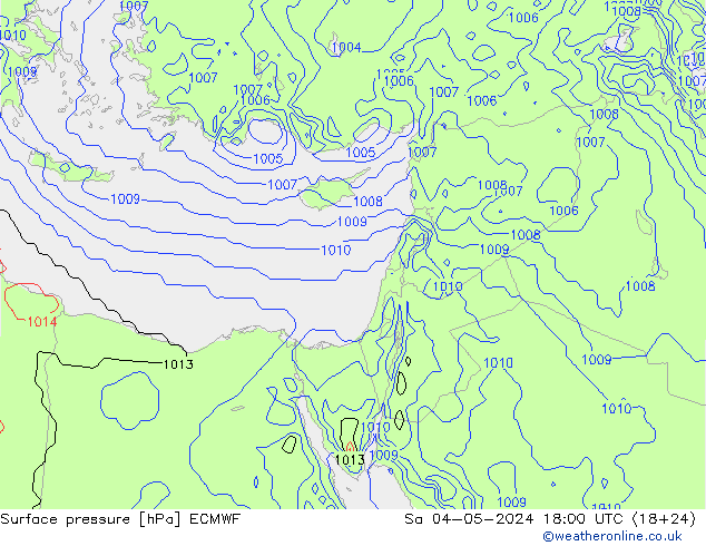 ciśnienie ECMWF so. 04.05.2024 18 UTC