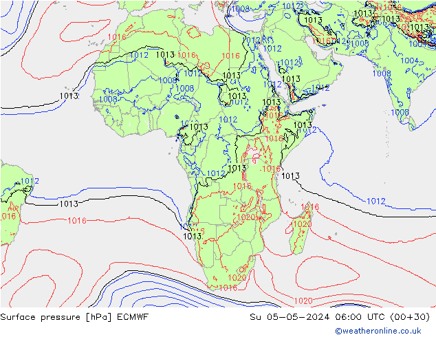 pression de l'air ECMWF dim 05.05.2024 06 UTC