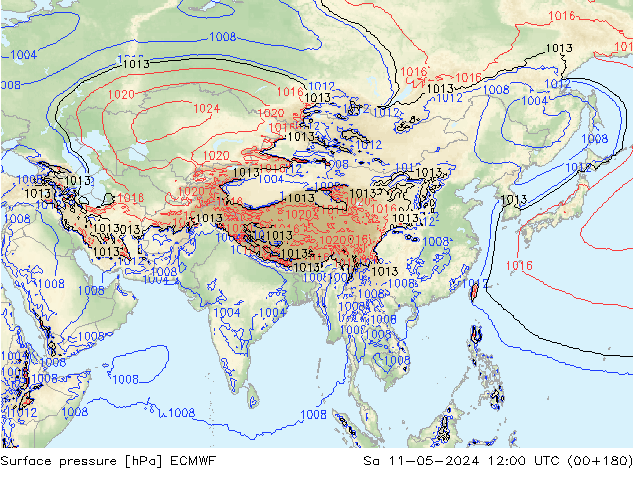 Luchtdruk (Grond) ECMWF za 11.05.2024 12 UTC