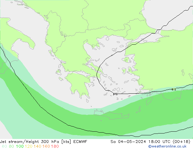 Jet stream ECMWF Sáb 04.05.2024 18 UTC