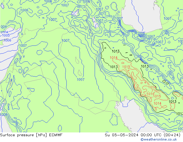 pression de l'air ECMWF dim 05.05.2024 00 UTC