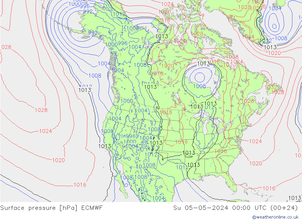 Bodendruck ECMWF So 05.05.2024 00 UTC