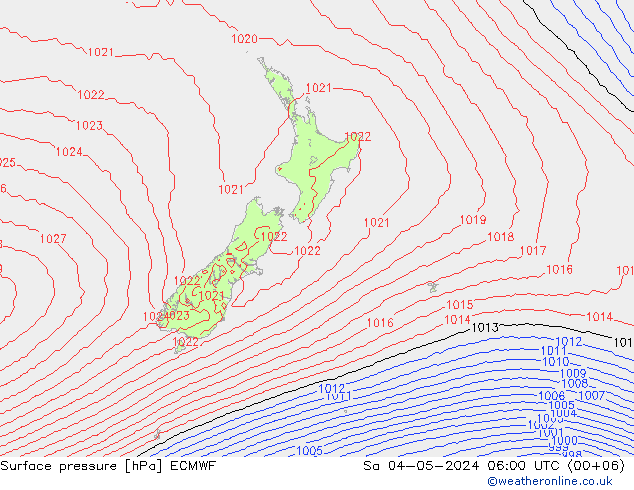 ciśnienie ECMWF so. 04.05.2024 06 UTC