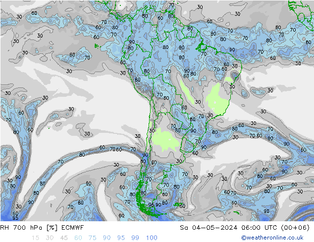 RH 700 hPa ECMWF Sa 04.05.2024 06 UTC