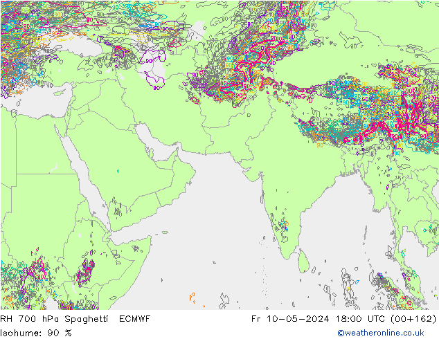 RV 700 hPa Spaghetti ECMWF vr 10.05.2024 18 UTC