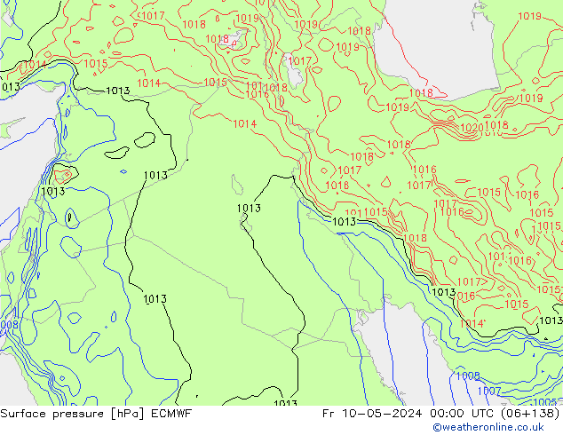 Bodendruck ECMWF Fr 10.05.2024 00 UTC