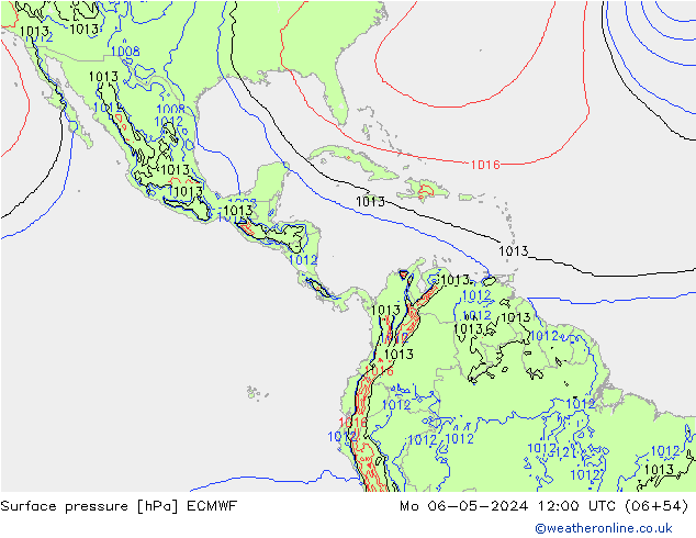 приземное давление ECMWF пн 06.05.2024 12 UTC