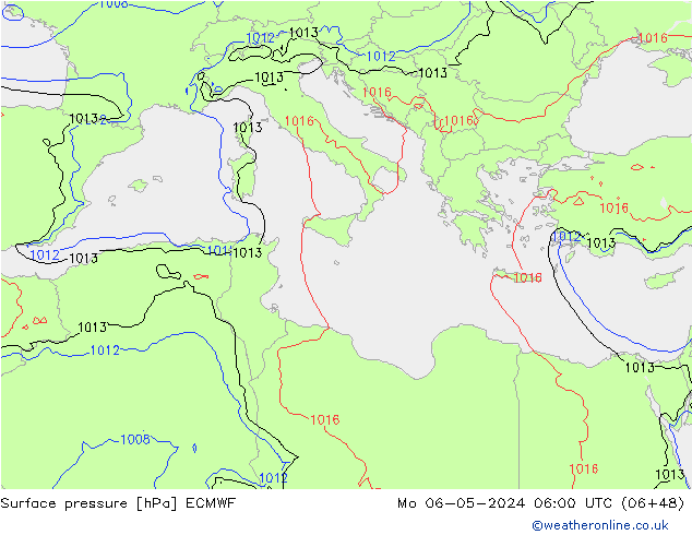 pression de l'air ECMWF lun 06.05.2024 06 UTC