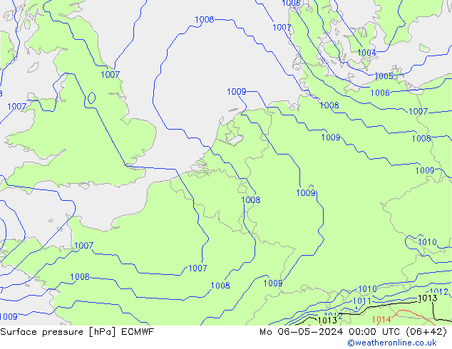 pression de l'air ECMWF lun 06.05.2024 00 UTC